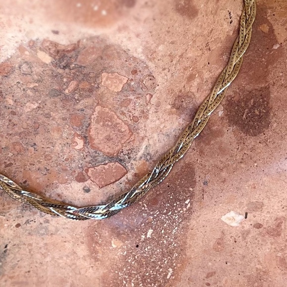 16" Italian Sterling Silver Braided Chain - Picture 8 of 9